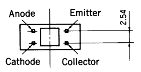 光電傳感器（光學(xué)傳感器）OM-2414針腳圖（仰視）