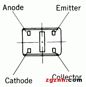 光電傳感器（光學傳感器）OM-2514針腳圖（仰視）