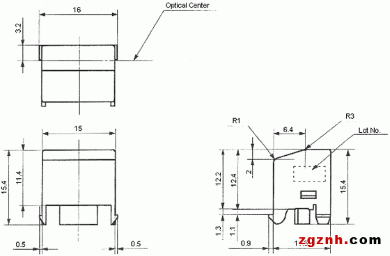 光電傳感器（光學(xué)傳感器）OM-371-A8尺寸規(guī)格